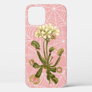 venus flyval floral spider web iPhone 12 hoesje