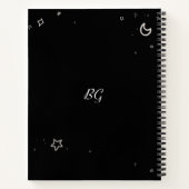 Venus Libra Monogram Cosmic Typography Cool Notitieboek (Achterkant)
