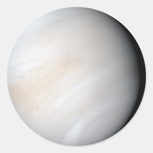 Venus met wolken ronde sticker (Voorkant)