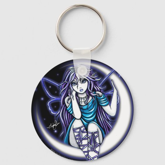 "Venus Moon" Celestial Fairy Art Sleutelhanger (Voorkant)