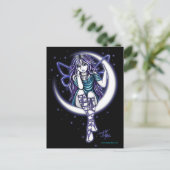 Venus Moon Celestial Fairy Fantasy Briefkaart (Staand voorkant)