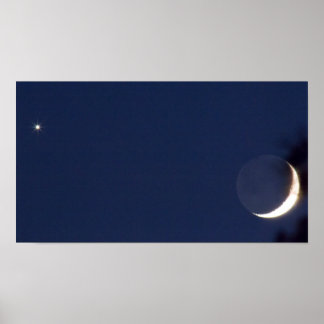 Venus & Moon Conjunction Poster