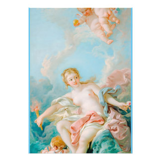 Venus op de golven door François Boucher Foto Afdruk