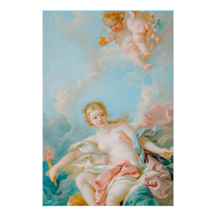 Venus op de golven door François Boucher Perfect Poster