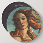 Venus op Half Shell (detail) Ronde Button 6,0 Cm (Voorkant /achterkant)