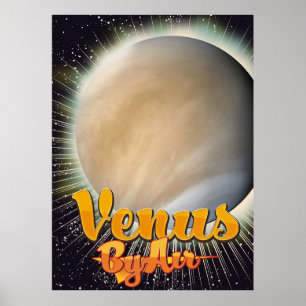 Venus per vliegtuig poster