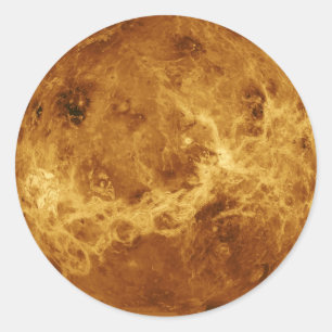 Venus Radar kaart Ronde Sticker