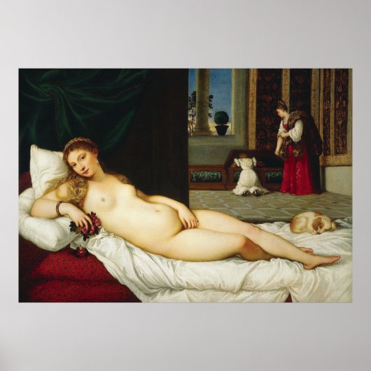 Venus Urbino van Titiaan Poster (Voorkant)