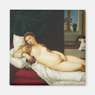 Venus van Urbino door Titian Magneet