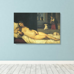 Venus van Urbino door Titian, Renaissancekunst Canvas Afdruk