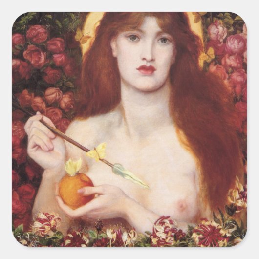 Venus Verticordia (Dante Gabriel Rossetti) Vierkante Sticker (Voorkant)