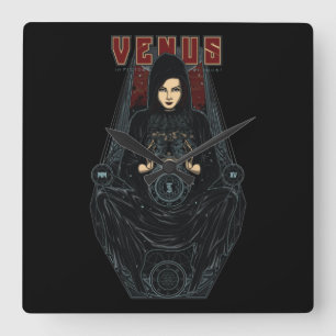 Venus Vierkante Klok