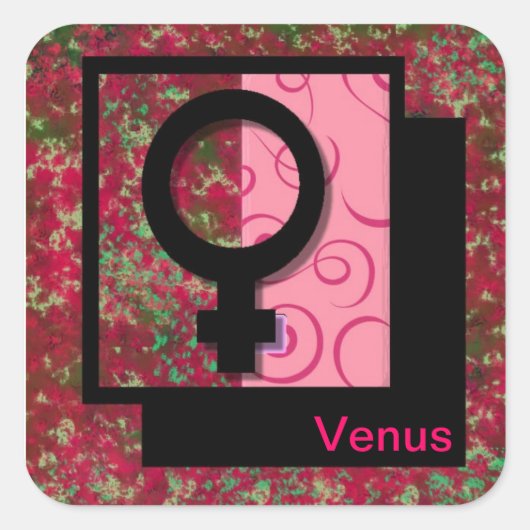 Venus Vierkante Sticker (Voorkant)