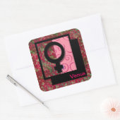 Venus Vierkante Sticker (Envelop)