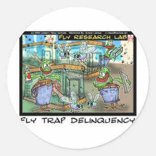 Venus Vliegenval Delinquentie Grappig Rick Londen  Ronde Sticker