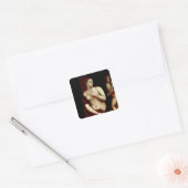 Venus voor de spiegel vierkante sticker (Envelop)