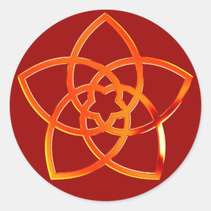 Venusblume/Venus Flower RED donkerrood Ronde Sticker