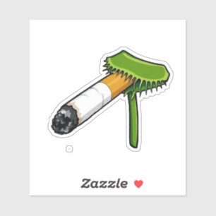 Venusvliegenvanger Plant Met Sigaret Sticker