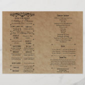 Ver 3 Modèle du programme de mariage personnalisé (Devant)