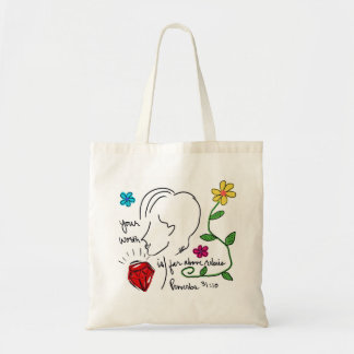 Ver boven Robijnen Canvas Tas