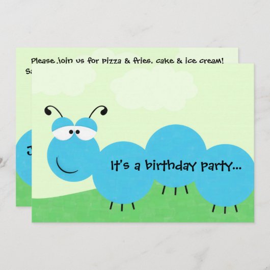 Ver de pouce c'est une invitation de fête (Devant / Derrière)