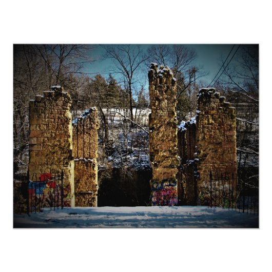 "Ver-Mill Ruins" Foto Afdruk (Voorkant)