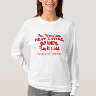 Ver Wearing, Vleeseten, Pistool toting, vlag W... T-shirt