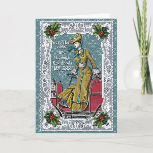 Ver weg met kerst feestdagen kaart