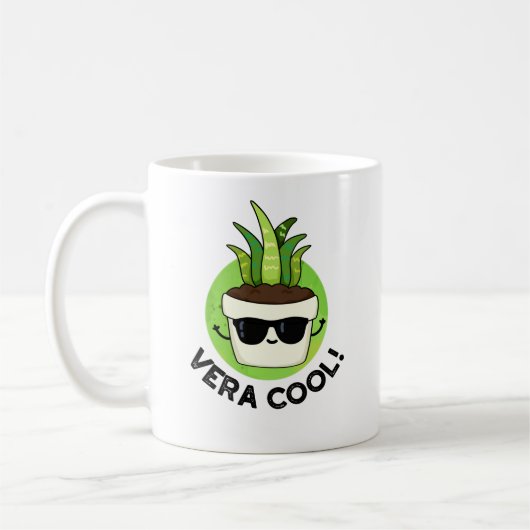 Vera Cool Funny Aloe Vera Pun Koffiemok (Links)