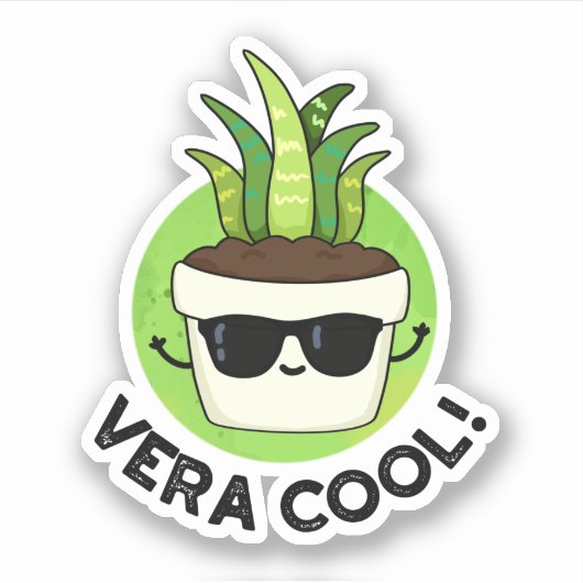 Vera Cool Funny Aloe Vera Pun Sticker (Voorkant)