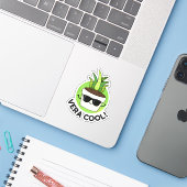 Vera Cool Funny Aloe Vera Pun Sticker (Laptop met iPhone)