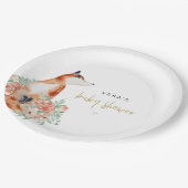 VERA Eucalyptus Greenery & Terracotta Floral Fox Papieren Bordje (Gekanteld)