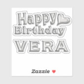 Vera Happy Birthday Autocollants (Feuille)