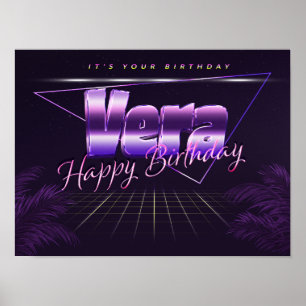 Vera Name Vorname retro Poster Geburtstag