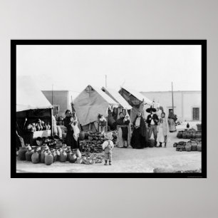 Veracruz, Mexico Pottery Market 1903 Poster