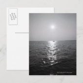 Verafgelegen boot op zee briefkaart (Voorkant / Achterkant)