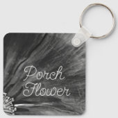 Veranda Bloem / Zwart-wit / Sleutelhanger (Achterkant)