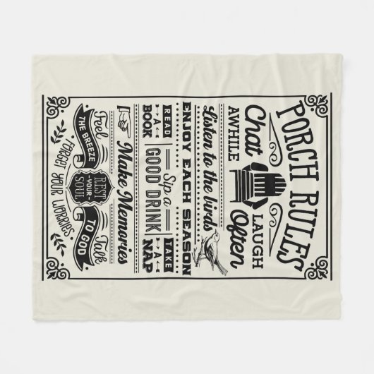 Veranda regels fleece deken (Voorkant (Horizontaal))