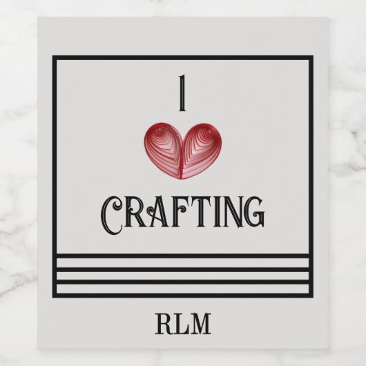 Verander Crafting, I (hart) Drankflesetiketten Wijn Etiket (Enkel label)