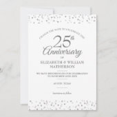 Verander de datum 25e jubileum zilveren harten kaart (Voorkant)