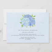 Verander De Datum Blauwe Hortensia Bruiloft Save The Date (Achterkant)
