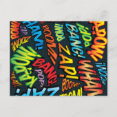 Verander de datum Comic Book Wedding Uitstel Aankondigingskaart (Achterkant)