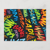 Verander de datum Comic Book Wedding Uitstel Aankondigingskaart (Achterkant)