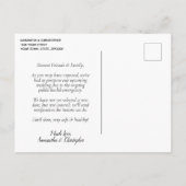 Verander de datum Elegante rode roos trouwfeest ui Aankondigingskaart (Achterkant)