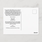 Verander de datum grappig briefkaart (Achterkant)