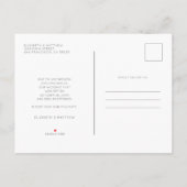 Verander de datum minimalist fotowedding op maat aankondigingskaart (Achterkant)