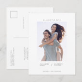 Verander de datum minimalistische aangepaste foto aankondigingskaart (Voorkant / Achterkant)