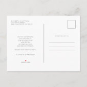 Verander de datum minimalistische aangepaste foto aankondigingskaart (Achterkant)