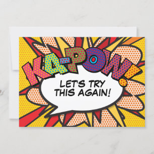 Verander de datum modern leuk stripboek Pop Art Kaart