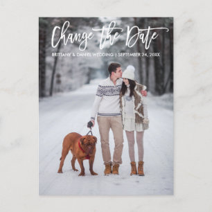 Verander de Datum Moderne het Manuscript van de Bo Briefkaart